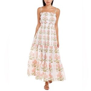 Celina Moon Smocked Maxi Dress nwt